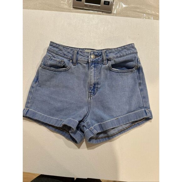 PacSun Mom Shorts Women’s Size 25 High Rise Light Wash Denim - Picture 1 of 7